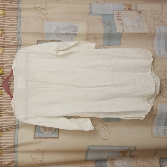 💛Malvin I 🖤 Linen Tunic / Coverup with Crochet Neckline - Picture 5 of 13